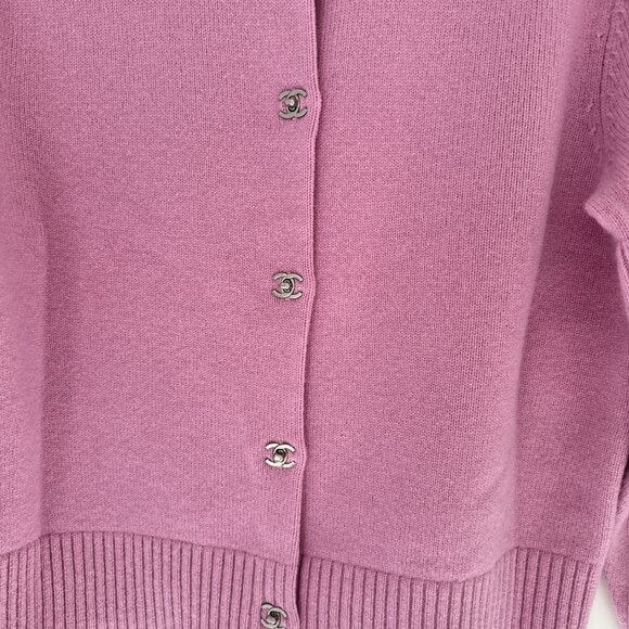 Chanel Pink Cardigan Size 38 - Picture 7 of 11